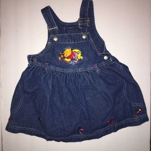 COPY - Girl’s Disney Pooh blue jean Overall Size 24m